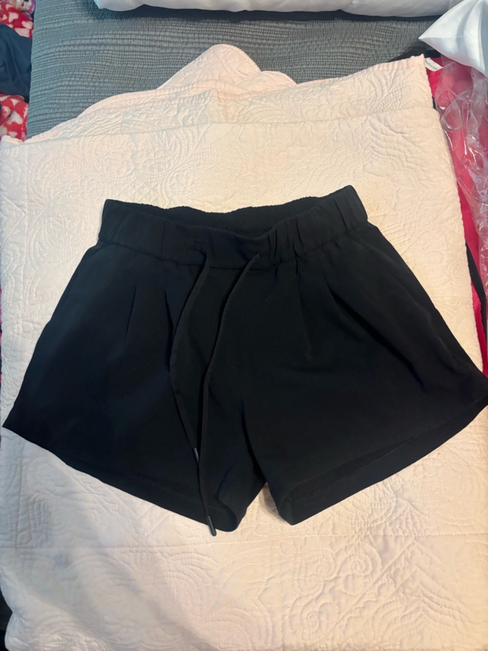 lululemon Black Athletic Drawstring Shorts